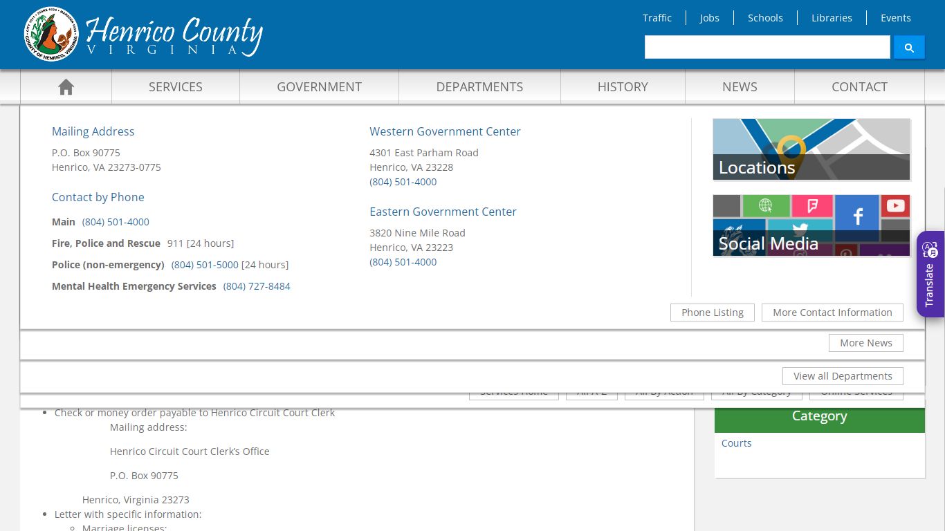 Copy Requests of Public Records - Henrico County, Virginia