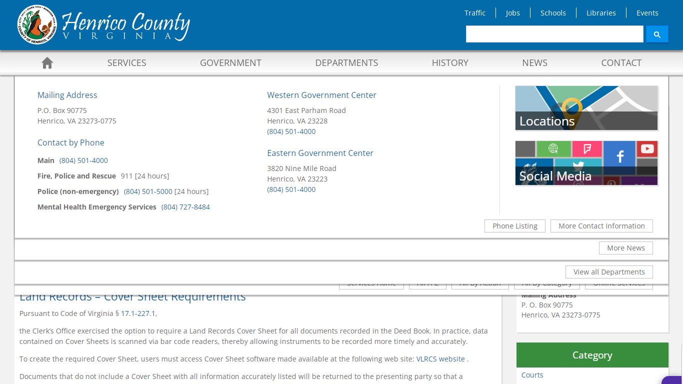 Recording of Land Records - Henrico County, Virginia